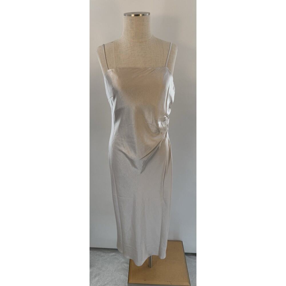 Dress Forum Los Angeles Spaghetti Strap Long Dress Size Small Light Brown Bride